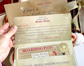 Lapland Reveal, Boarding Pass From Father Christmas, Ticket To See Santa, Customise Santa Visit Pack