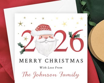 Personalised 2026 Family Christmas Card Pack
