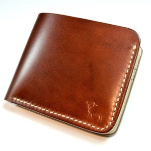 Shinki Hikaku Shell Cordovan Leather Wallet, Shell Cordovan Leather Wallet, Mens Wallet, Handmade Leather Wallet, Wallet, Credit Card Wallet