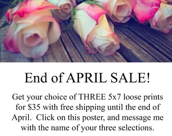 END of APRIL SALE!