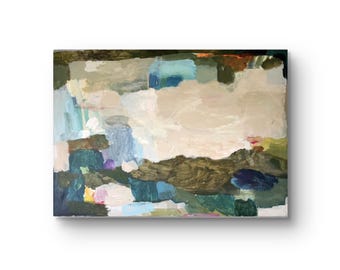 Oversized neutral colored Abstract Canvas, 100 x 140 cm