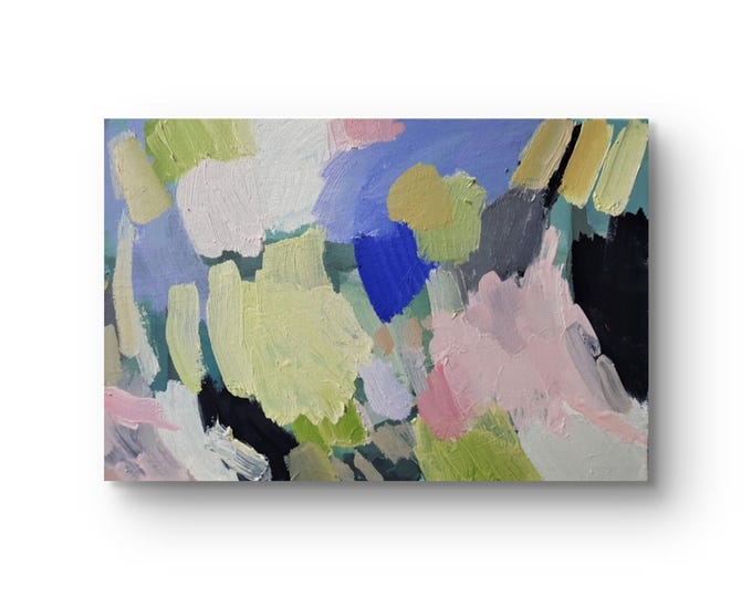 abstract flowers, Öl auf Malplatte, 18 x 24 cm