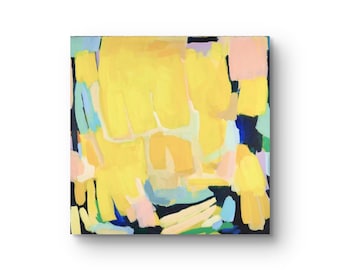 Yellow Colorfield Painting, Vibrant Fine Art Print, Original Fine Art, Living Room Print