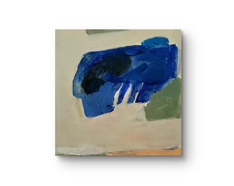 Bold Blue, Abstrakt, Acryl auf Holzplatte, 30 x 30 x 3 cm