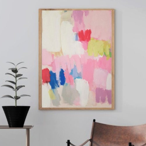 Colourful Abstract Painting Printable Art Nursery Art Etsy