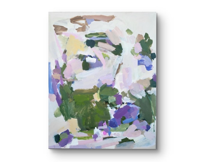 Grüner Lavendel, Acryl auf extra tiefer Leinwand, 100 x 80 x 4 cm