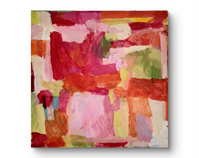 Shades of Red, abstrakt, Acryl auf Leinwand, 80 x 80 cm