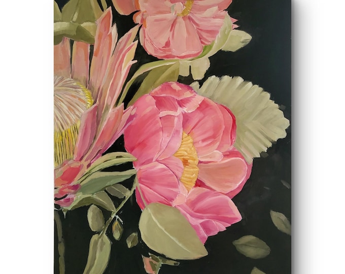 Blumen Stillleben, Acryl auf Leinwand, 80 x 100 cm