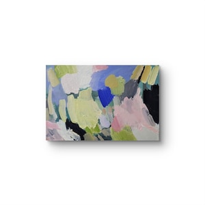 Arte de parede original de pintura a óleo vibrante, pintura a óleo minimalista abstrata, peça de decoração de casa de luxo
