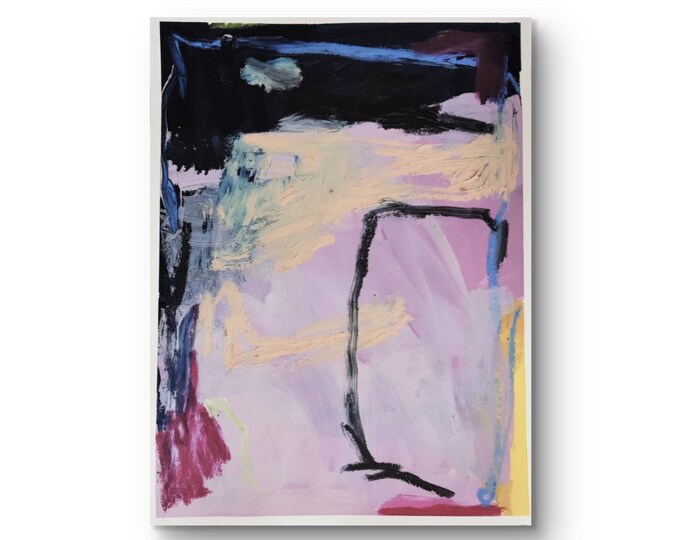 Abstrakt, Acryl und Ölkreide auf Papier, 40 x 30 cm