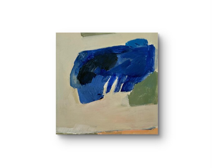 Bold Blue, Abstrakt, Acryl auf Holzplatte, 30 x 30 x 3 cm