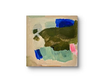 sanftes Grün, abstrakt, Acryl auf Leinwand, 40 x 40 cm