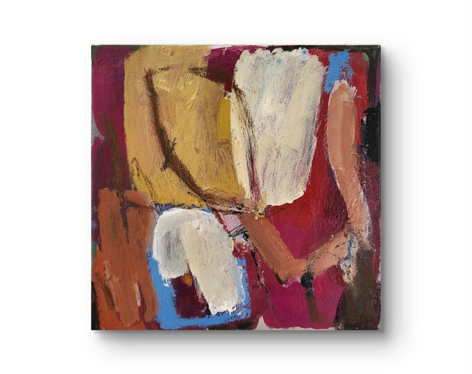 Rotes abstraktes Gemälde, 2022,  x 25 x 2 cm