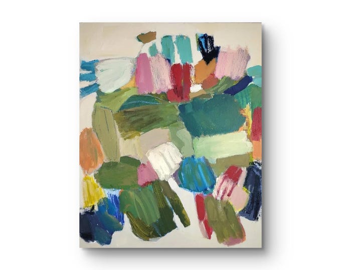 abstrakte Blumen, Acryl auf Leinwand, 60 x 50 cm