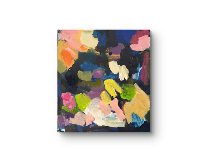 Colorful Abstract Canvas Painting, 60 x 50 cm