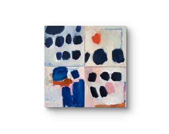 Large Minimalist Abstract Canvas: Dots , 80 x 80 cm