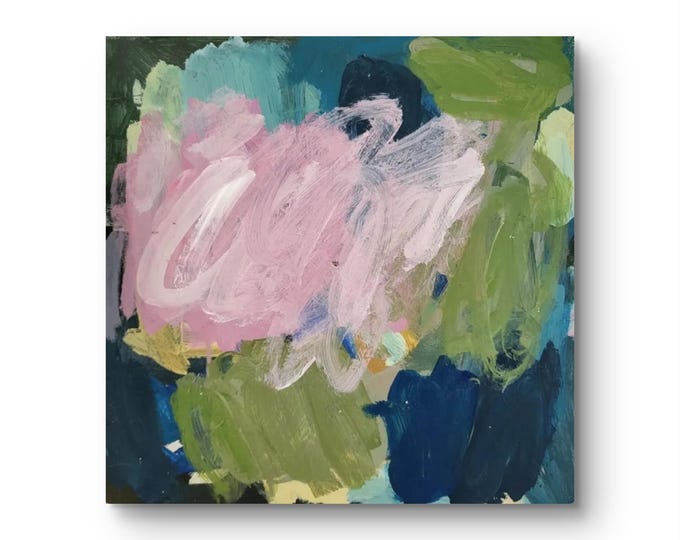 Farbig, abstrakt, Acryl auf Malplatte, 30 x 30 cm