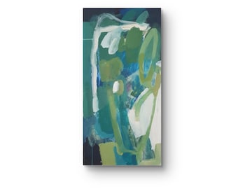 Botanic, abstrakt, Acryl auf Leinwand, 80 x 40 cm