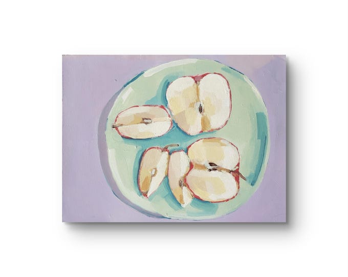 Äpfel, Stillleben, Acryl auf Papier, 2019, 40 x 30 cm