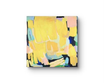Yellow Colorfield Painting, Vibrant Fine Art Print, Original Fine Art, Living Room Print