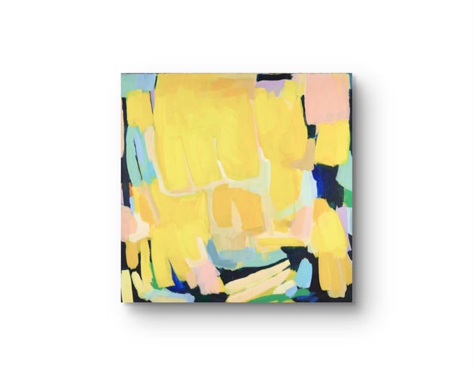 Yellow Colorfield Painting, Vibrant Fine Art Print, Original Fine Art, Living Room Print