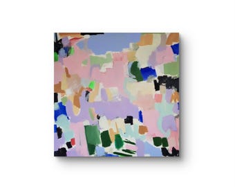 Vibrant Oversized Abstract Canvas Painting, 120 x 120 cm