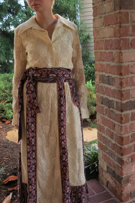 70s Chessa Davis Peasant skirt and blouse