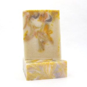 All Natural Soap with Pure Dark Patchouli / Orange Essential Oils. Kombucha Tea Luxurious lather Fall colors image 1