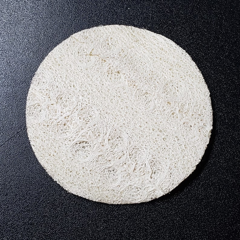 Luffa, Loofah disc flat 3. Eco friendly, sustainable scrub. Exfoliating. image 1