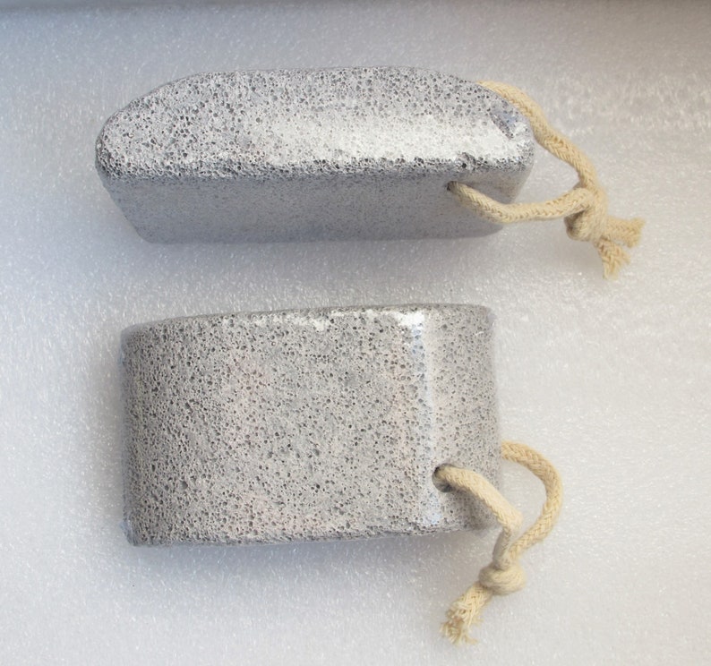 Pumice stone with string, smooth feet image 6