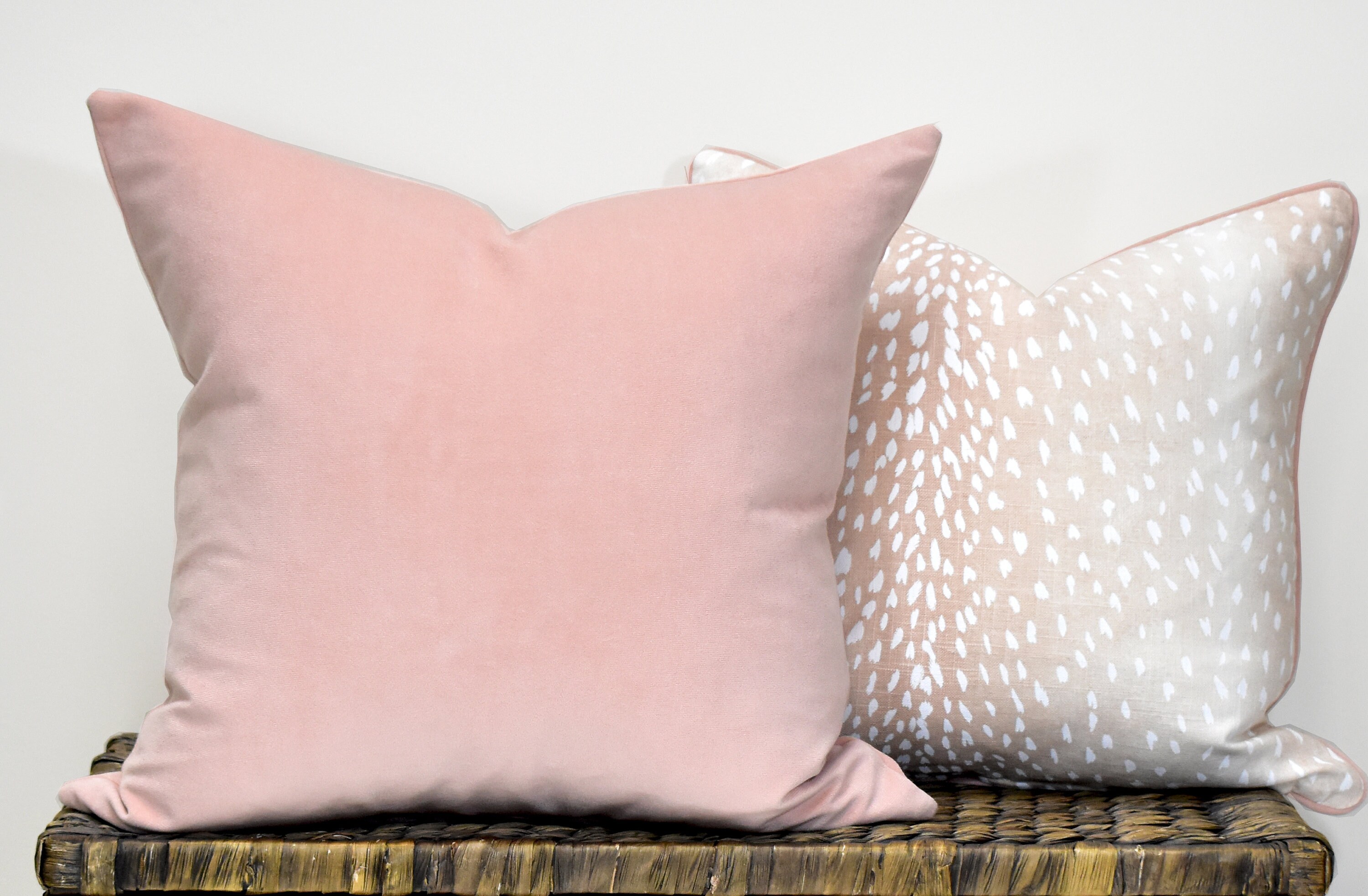 Blush Velvet Cushion Pink Velvet Pillow Cover Soft Pink Throw Etsy