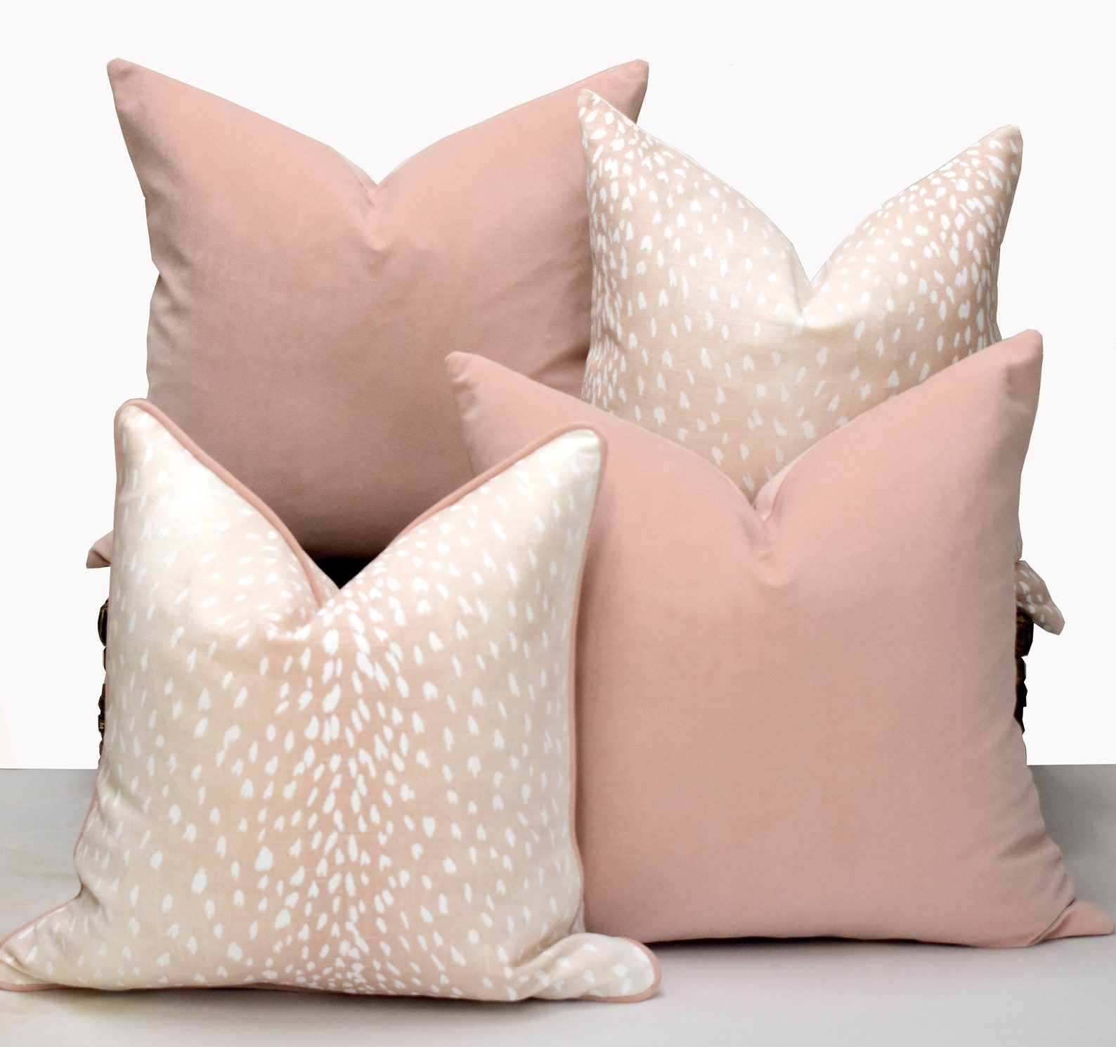 Blush Velvet Cushion Pink Velvet Pillow Cover Soft Pink Throw Etsy