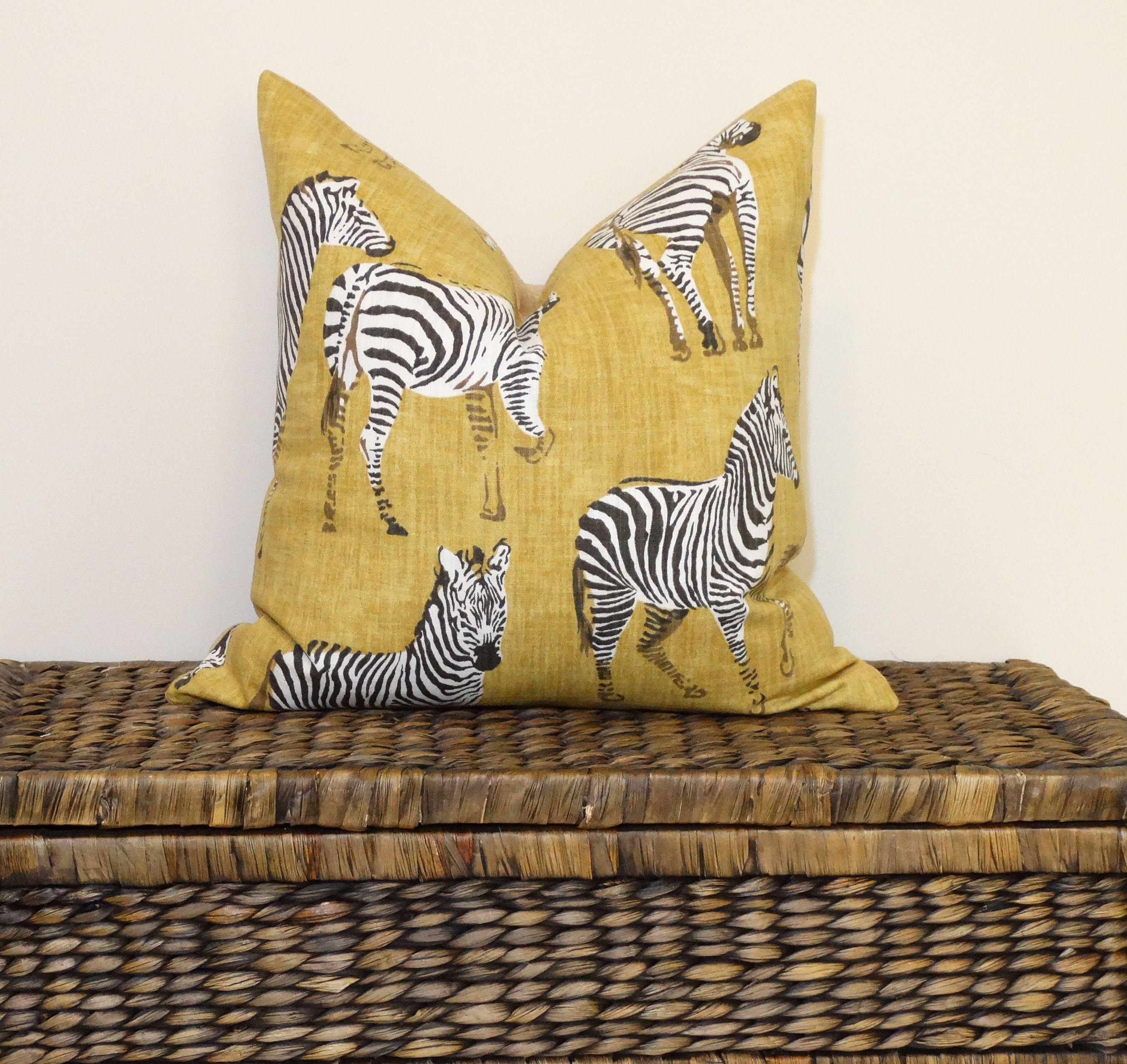 Gold zebra pillow Mustard zebra pillow cover African animal Etsy