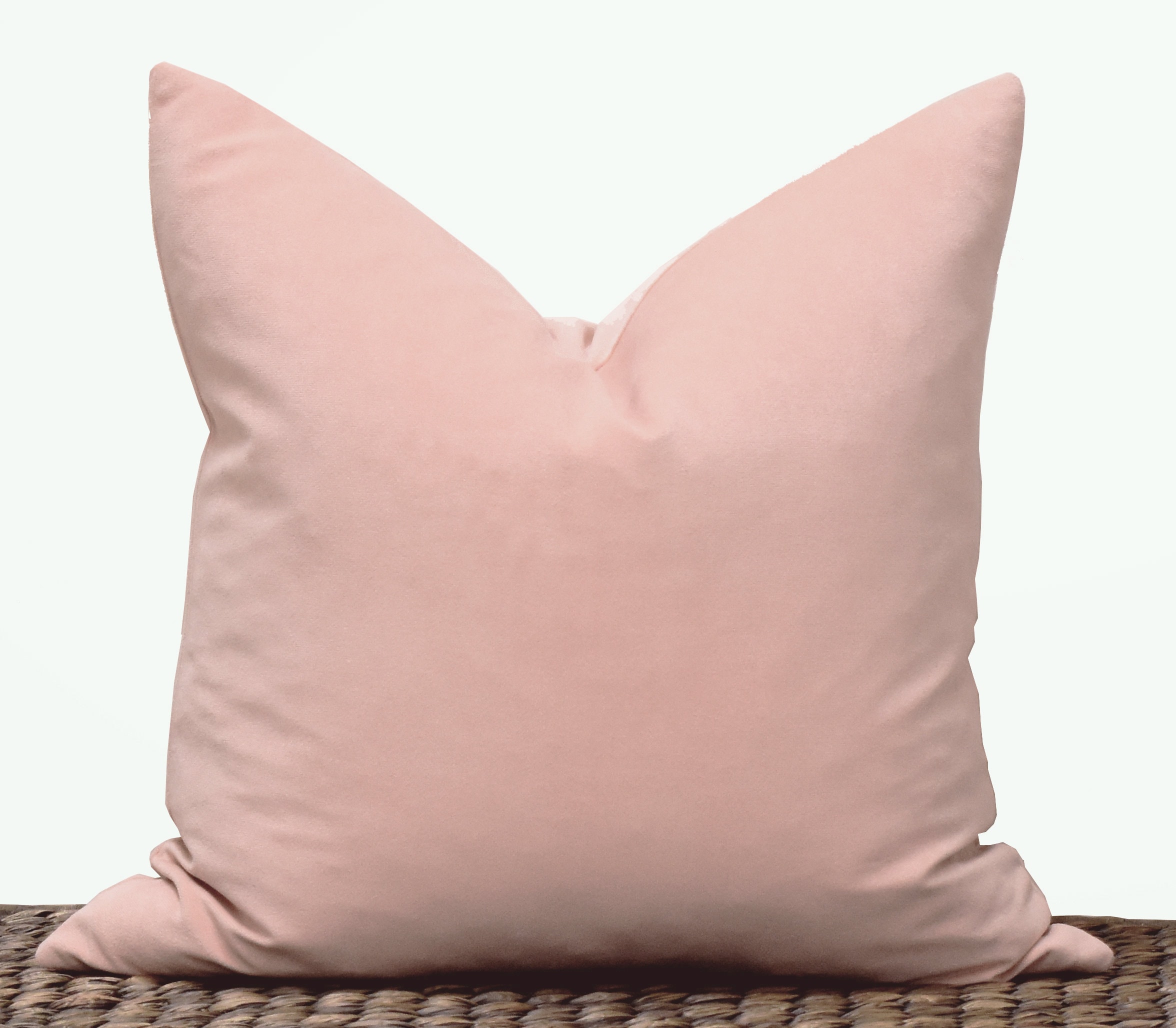 Blush Velvet Cushion Pink Velvet Pillow Cover Soft Pink Throw Etsy