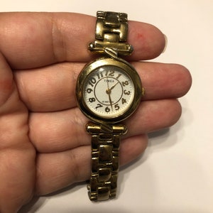 Vintage Timex Gold Toned Woman’s Watch New Battery