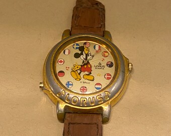 LORUS Vintage Disney Mickey Mouse World Flags Musical Watch