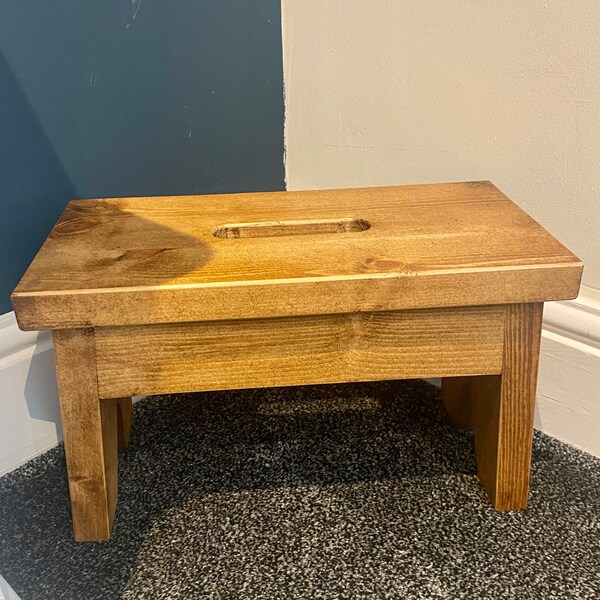 Wooden Step Stool - Etsy UK