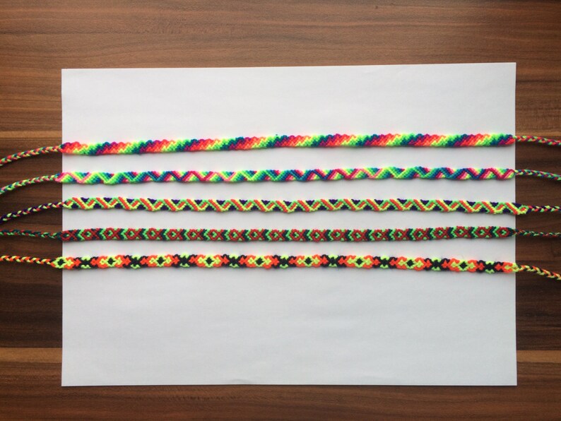 Friendship bracelet Woven Set=2pcs.Braided.HandKnotted.String.Skinny.Narrow.Kinder.Child.Gift.Neon.Rainbow.Boy.Girl.Dad.Mom.Kids friend.Love