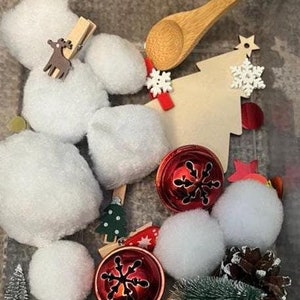 Christmas Theme Sensory filler for sensory play, holiday sensory experience, loose parts filler, pretend play sensory fill, bag