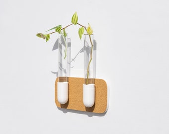 Wall Propagation Station Hanging - Cork - Two Test Tubes