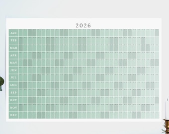 2026 Large Gradient Wall Calendar: 3ft x 2ft Minimalist Planner