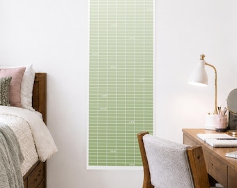 Wall Calendar: Full Year Continuous Vertical Planner, Gradient Color Monday / Sunday Start