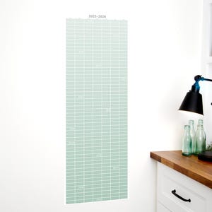2025-2026 Academic Continuous Full Year Wall Calendar Sunday or Monday Start - 12&quot; x 36&quot; & 16&quot; x 44&quot; July &#39;25 to June &#39;26, graduation gift