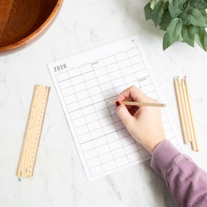 Calendário imprimível de 2026: Planejador contínuo minimalista moderno (PDF) imagem 17