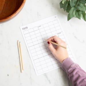 Calendário imprimível de 2026: Planejador contínuo minimalista moderno (PDF) imagem 15