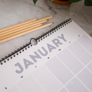 2025 Hanging Wall Calendar - A3 - Gradient design, Minimal, Clean, Thick paper, Sunday start, Monday start, Wire binding, Monthly Calendar