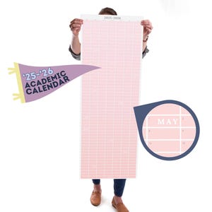 2025-2026 Academic Continuous Calendar Monday or Sunday Start College Acceptance Gift, Class of 2025