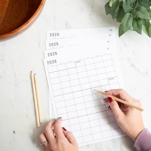 Calendário imprimível de 2026: Planejador contínuo minimalista moderno (PDF) imagem 11