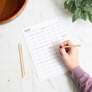 Calendário imprimível de 2026: Planejador contínuo minimalista moderno (PDF) imagem 13