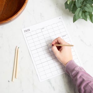 Calendário imprimível de 2026: Planejador contínuo minimalista moderno (PDF) imagem 16